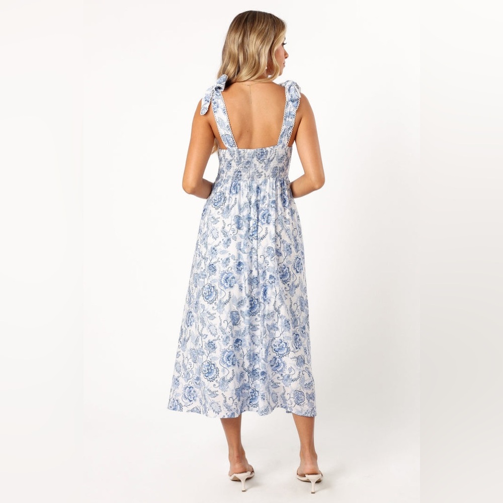 Petal & pup floral tie strap midi dress nwot - Picture 3 of 5